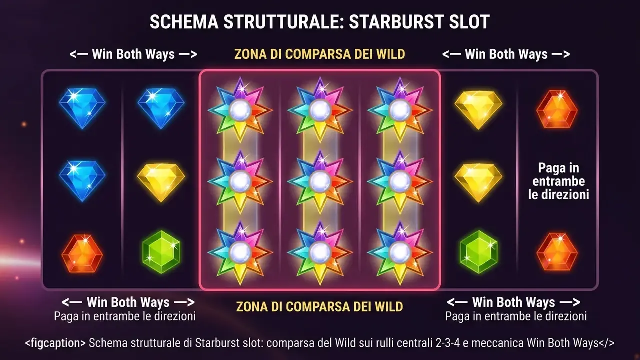 Starburst slot simboli Wild
