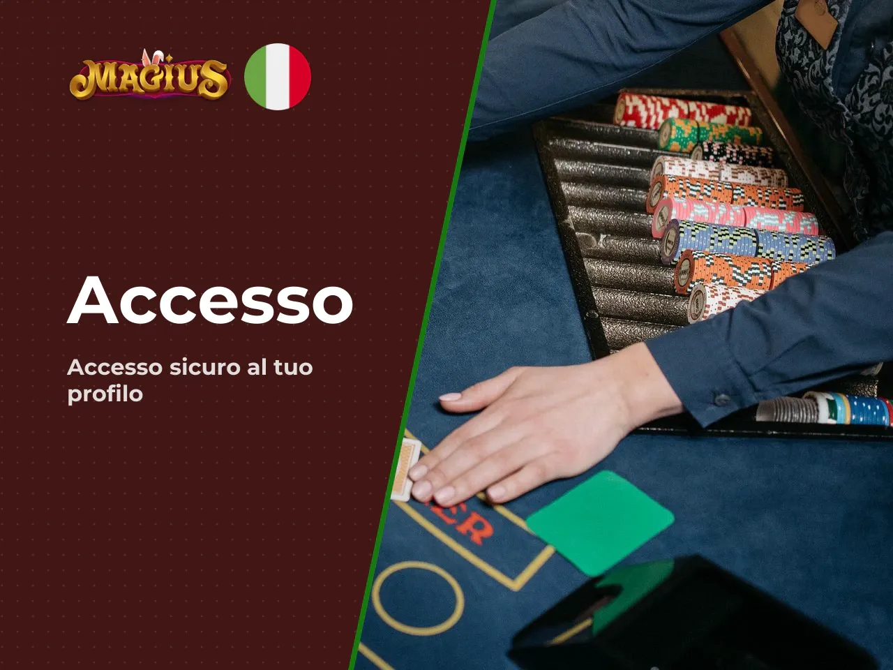 Login e accesso all'account Magius. L'accesso