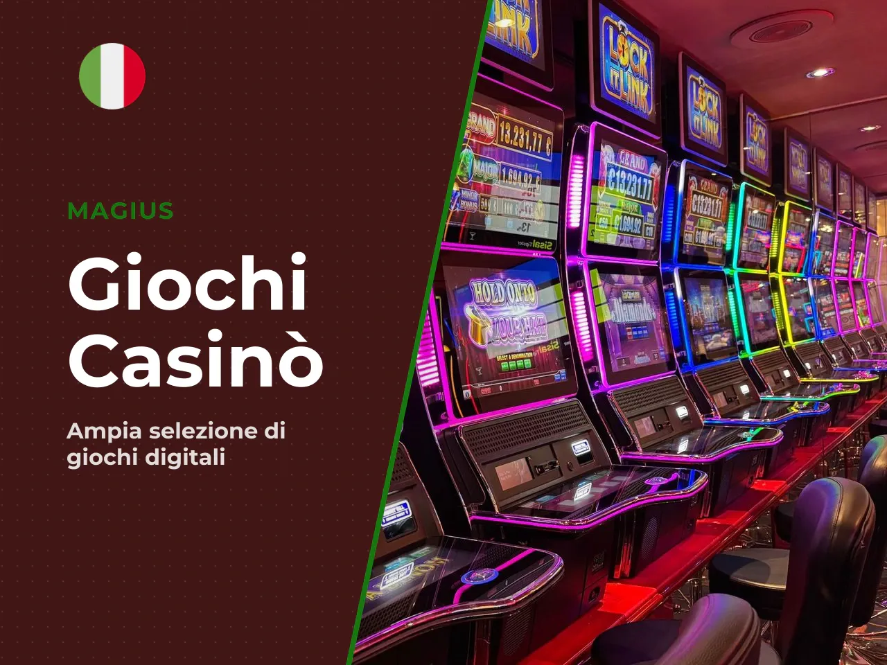 Magius Casino games slot, tavoli e